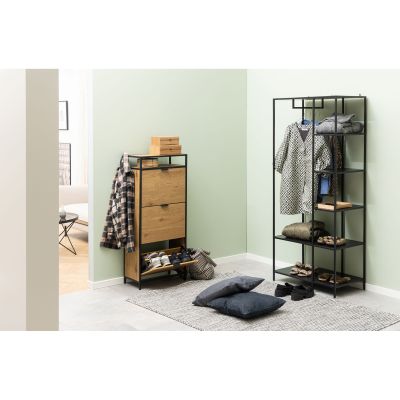 Schuhschrank in matt schwarz
